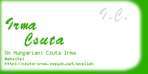 irma csuta business card